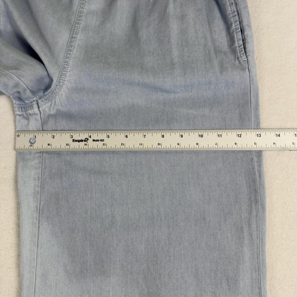 SINCERELY JULES Wide Leg High Rise Pants Paperbag Waist Pockets Baby Blue Size M - Picture 9 of 16